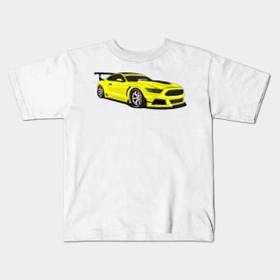 MUSTANG WIDEBODY YELLOW Kids T-Shirt